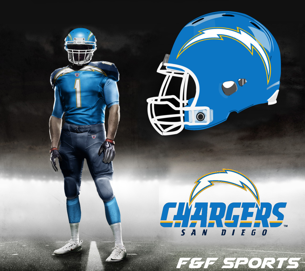nfl chargers new uniforms