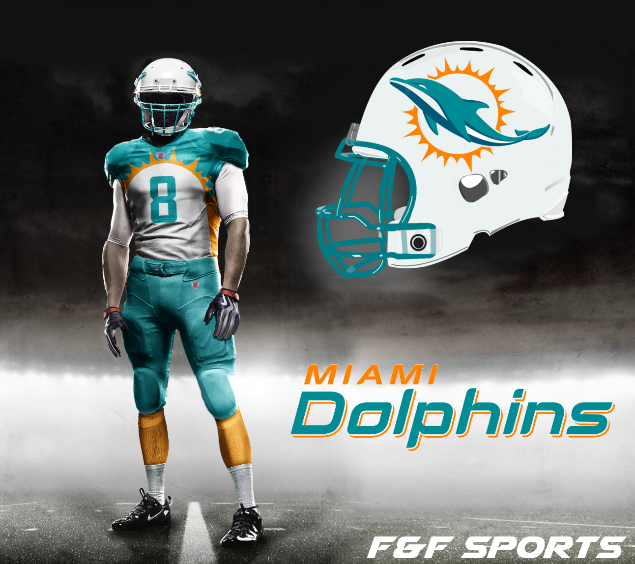 miami dolphins away jersey color