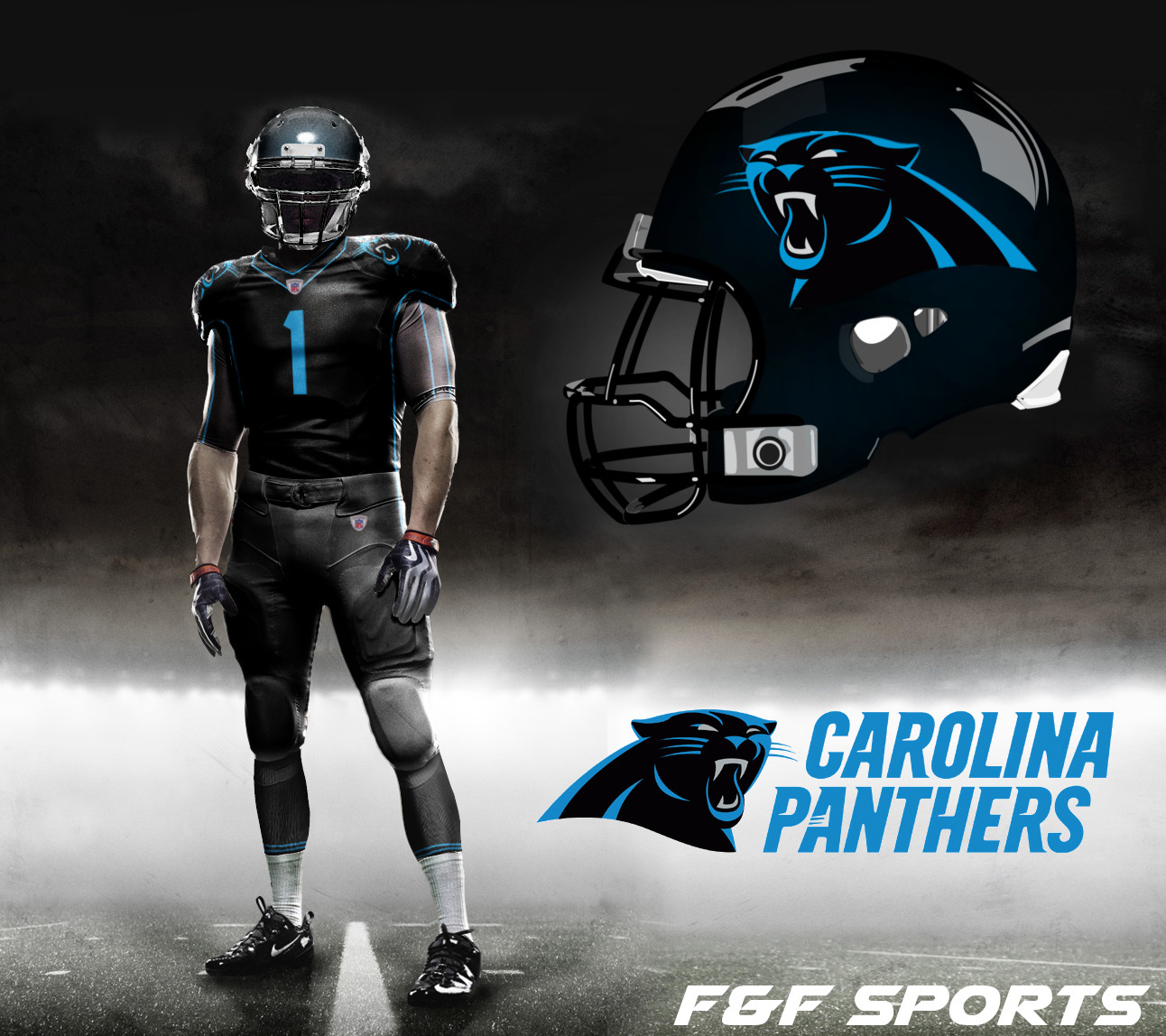 what color is the carolina panthers home jersey